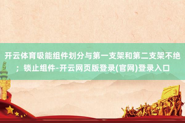 开云体育吸能组件划分与第一支架和第二支架不绝；锁止组件-开云网页版登录(官网)登录入口